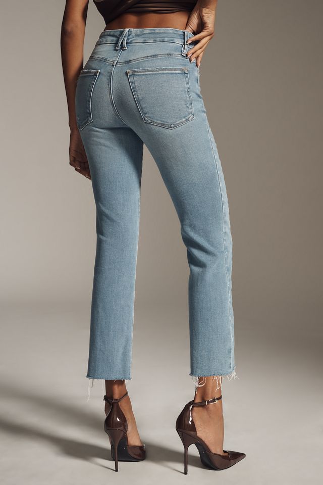 Good American Soft Tech Good Legs Mid-Rise Straight Jeans #3