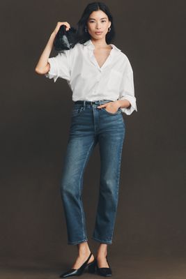 Good American Good Icon High-Rise Straight-Leg Jeans