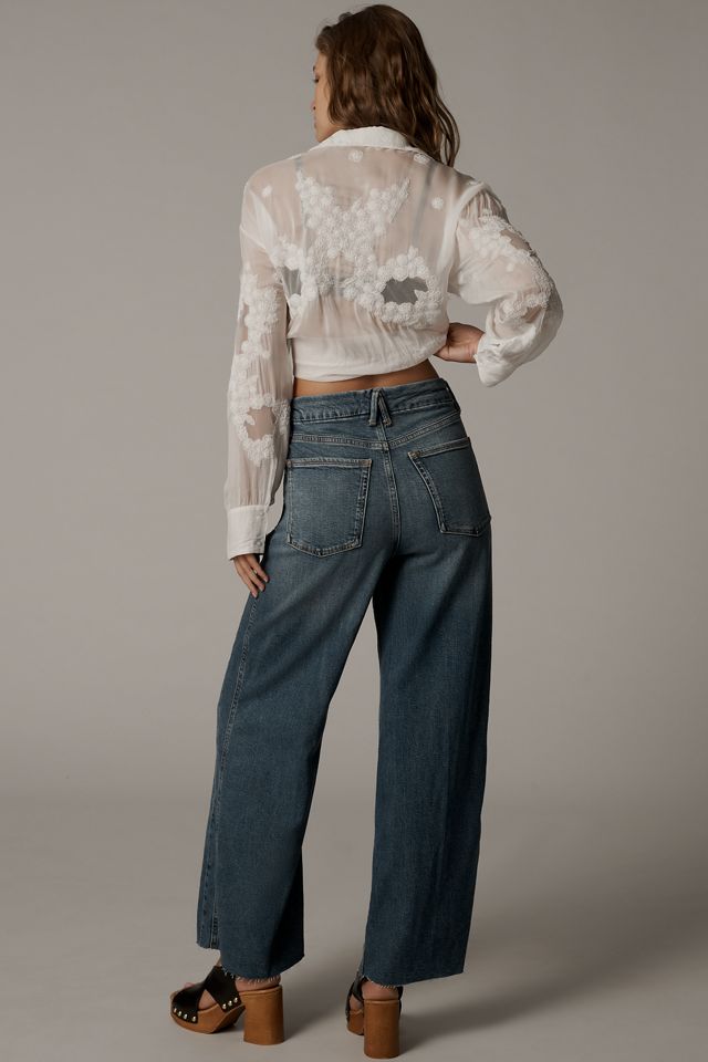 Good American High-Rise Crop Wide-Leg Jeans #3