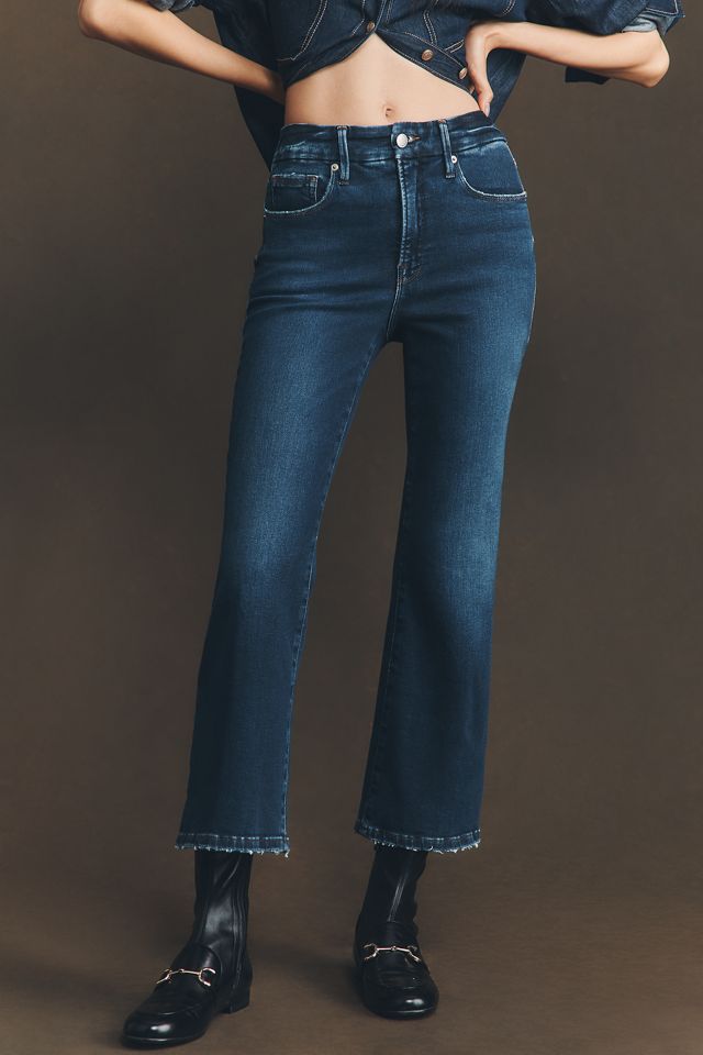 Good American Soft Tech Good Legs Crop Bootcut Jeans #1