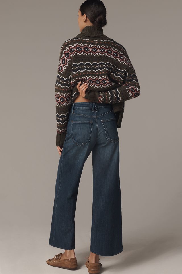 Good American Soft Tech Good Waist Palazzo Crop Jeans #3