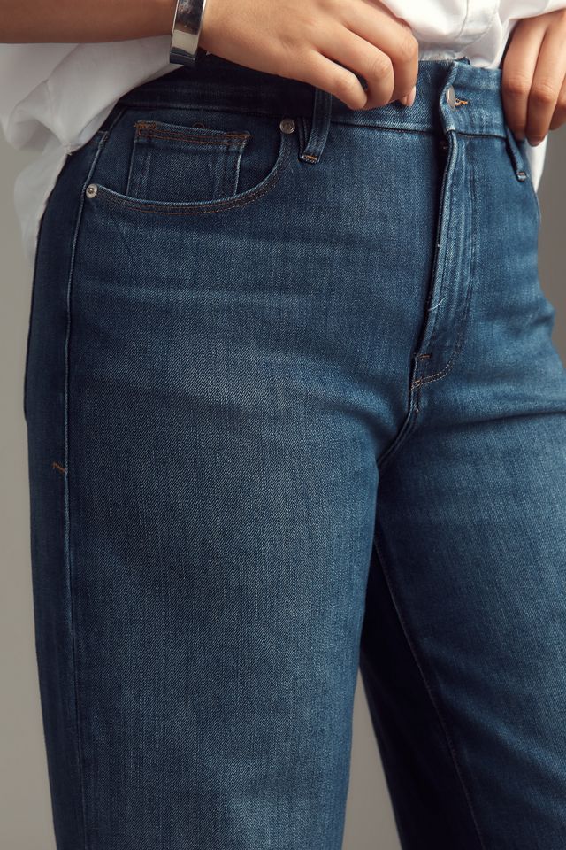 Good American Soft Tech Good Waist Palazzo Crop Jeans #7