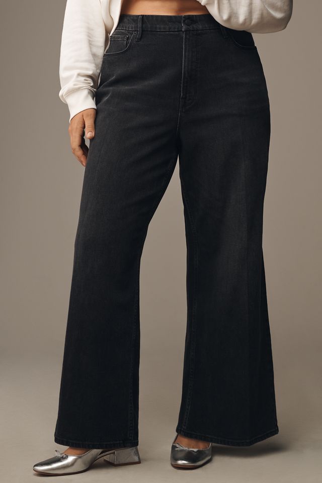 Good American Good Skate High-Rise Crop Wide-Leg Jeans #1