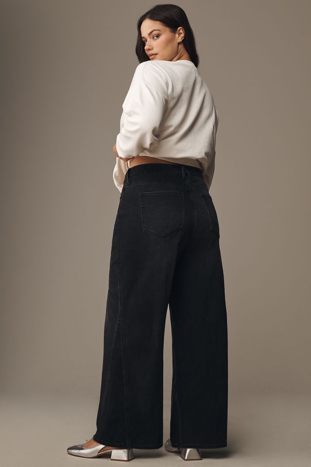 Good American Good Skate High-Rise Crop Wide-Leg Jeans #3