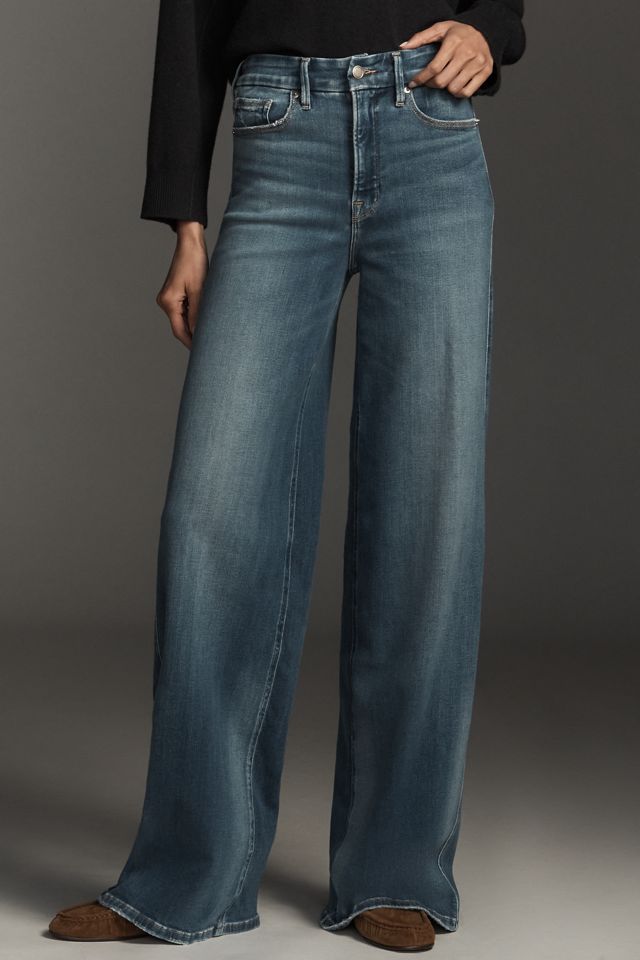 Good American Soft Tech Good Skate Wide-Leg Jeans #1