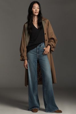 Good American Soft Tech Good Skate Wide-Leg Jeans