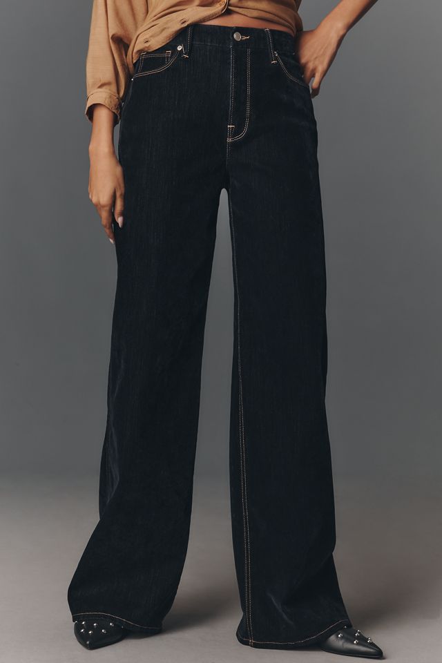 Good American Good Skate Velvet High-Rise Wide-Leg Jeans #1