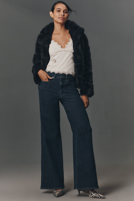Good American Good Waist High-rise Wide-leg Jeans In Blue