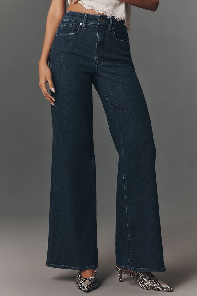 Good American Good Waist High-Rise Wide-Leg Jeans #1