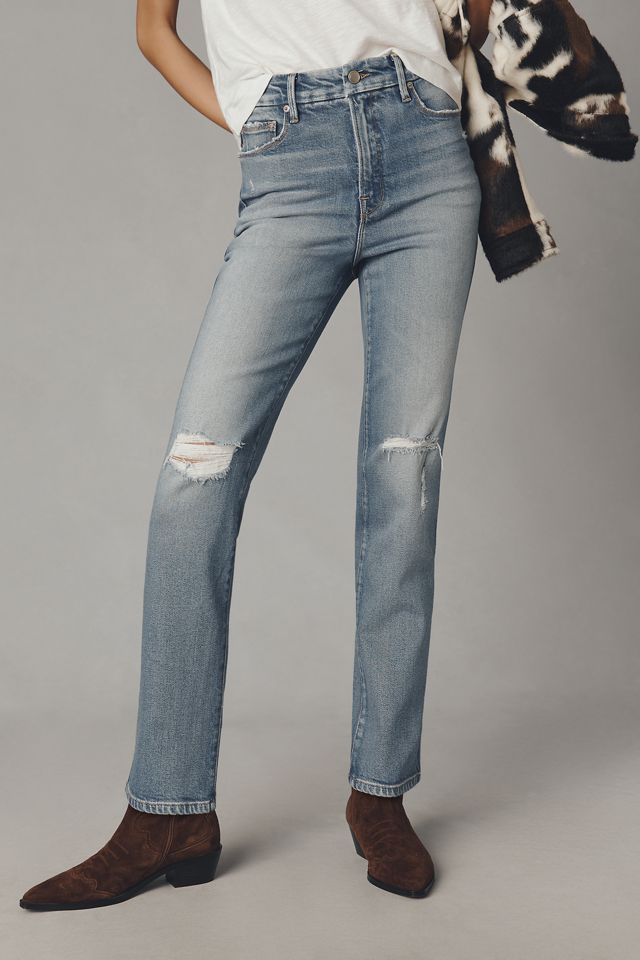 Good American Soft Tech Good Curve High-Rise Straight Jeans #1