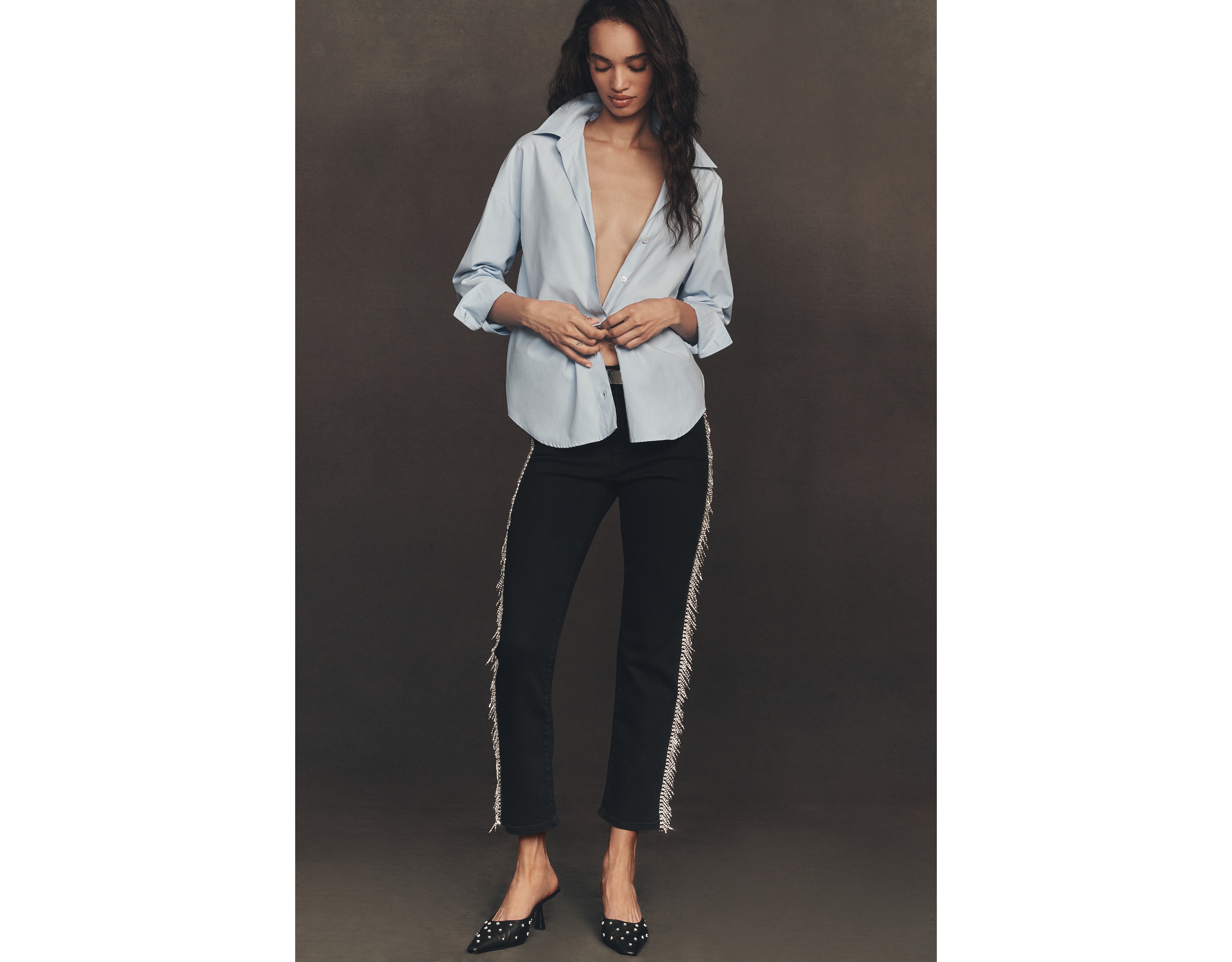 Good American Legs Mid-Rise Straight-Leg Jeans