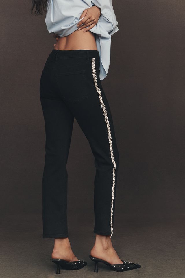 Good American Good Legs Mid-Rise Straight-Leg Jeans #3