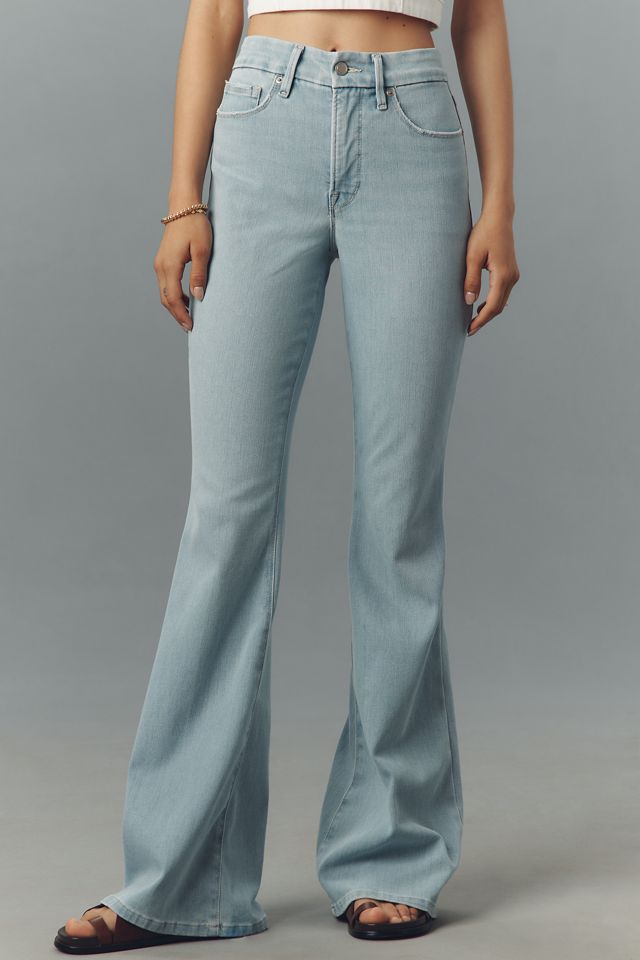 Good American Good Legs Soft Tech High-Rise Flare Jeans