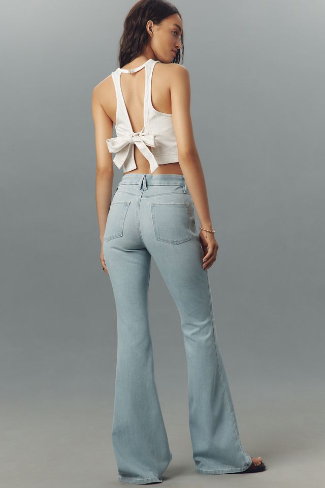 Good American Good Legs Soft Tech High-Rise Flare Jeans