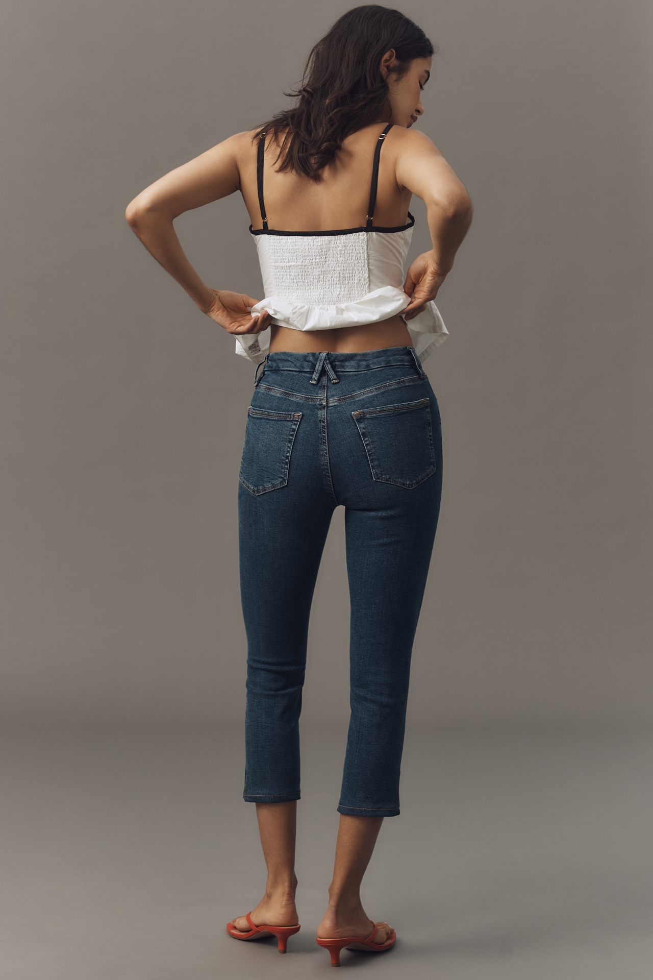 Good American Capri High-Rise Slim Jeans