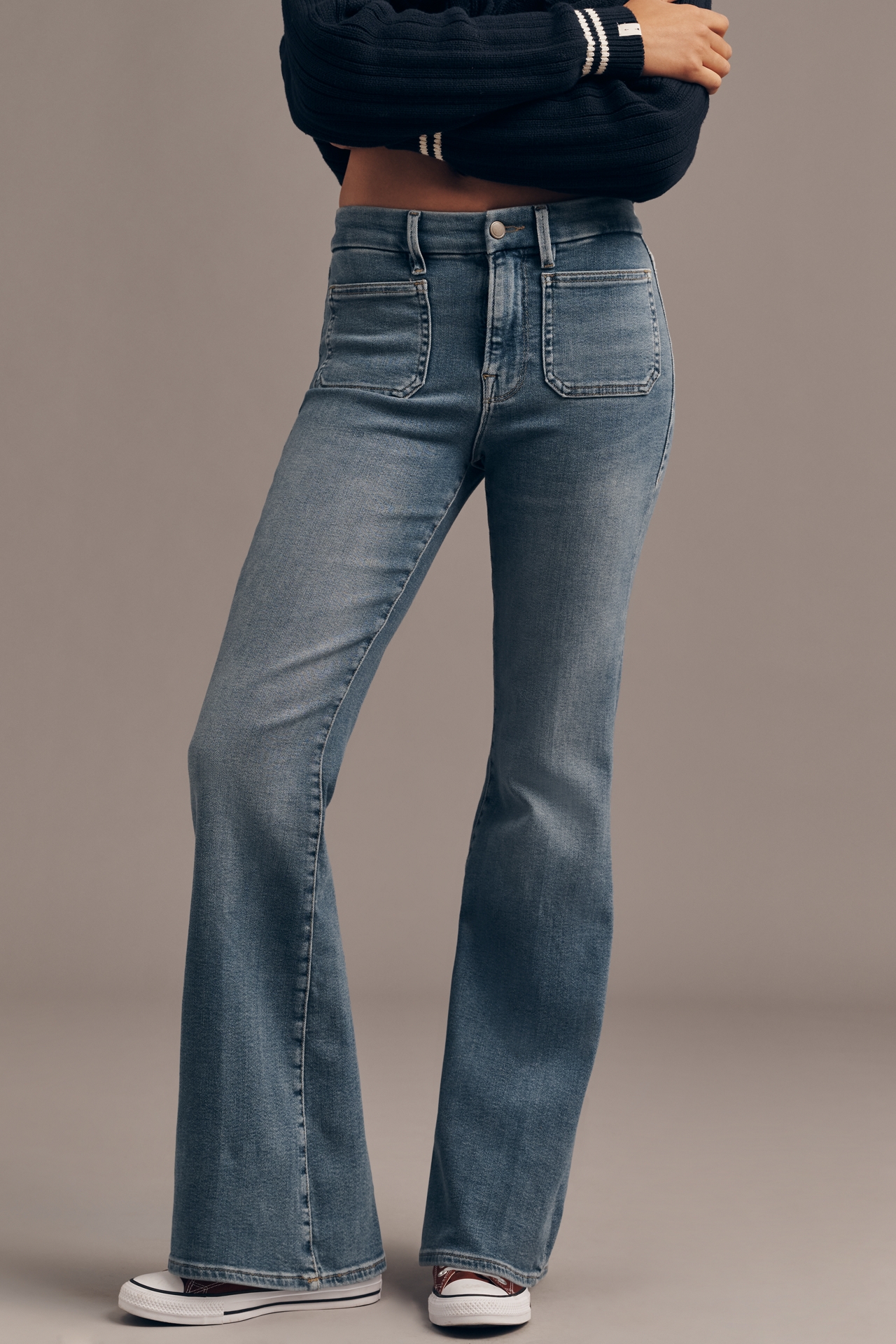 Good American Legs High-Rise Flare Jeans