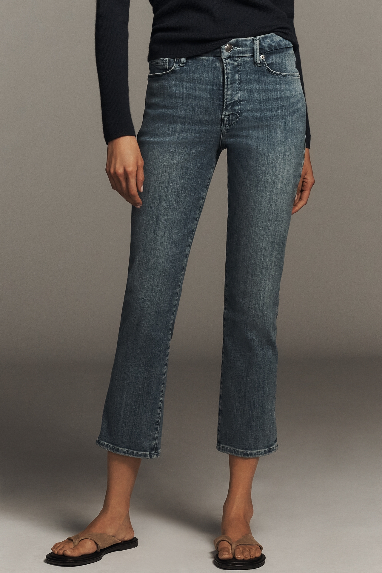 Good American Legs High-Rise Straight Jeans