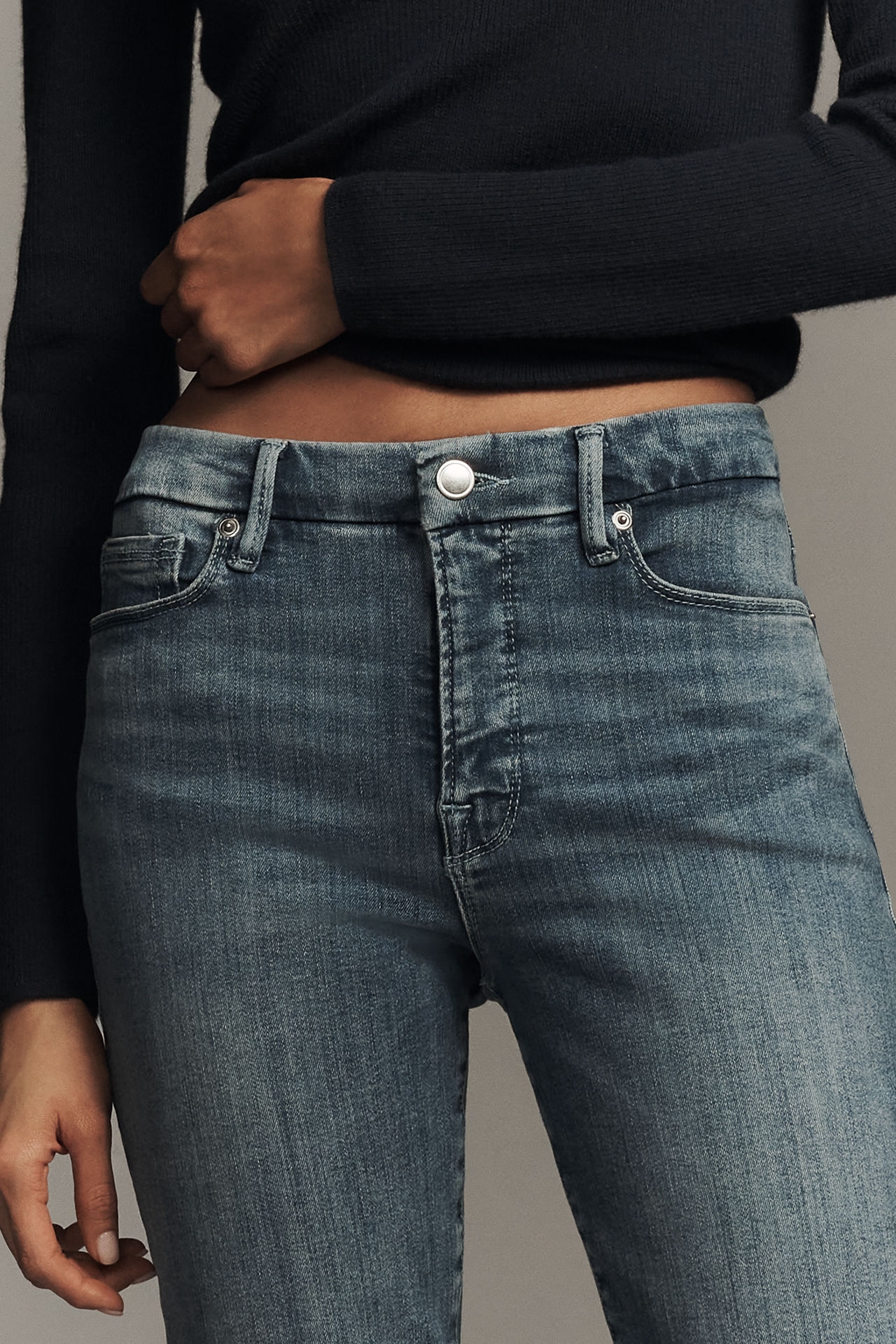 Good American Legs High-Rise Straight Jeans