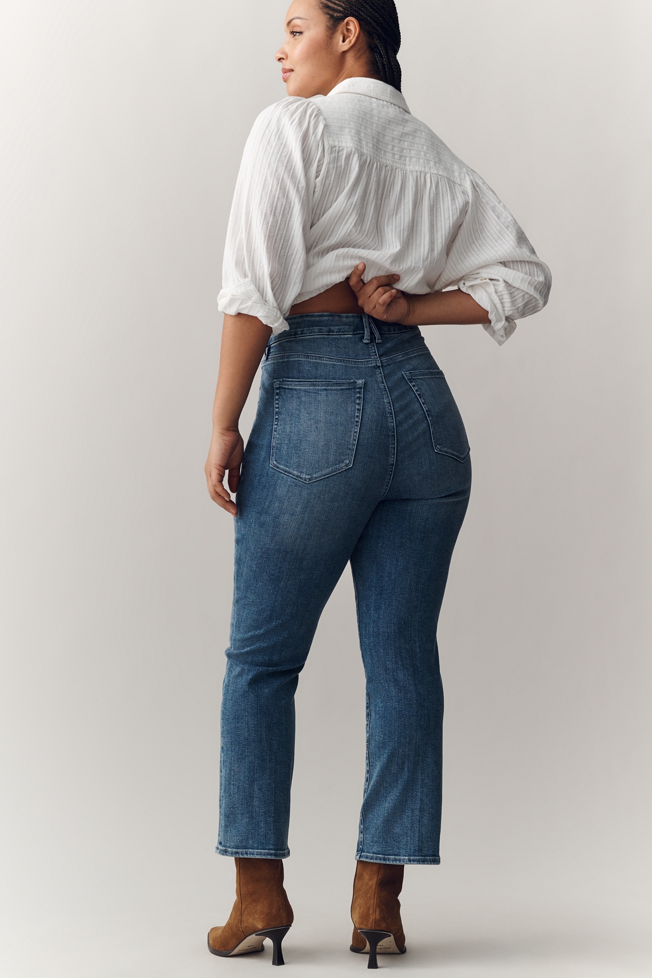 Good American Legs High-Rise Straight Jeans