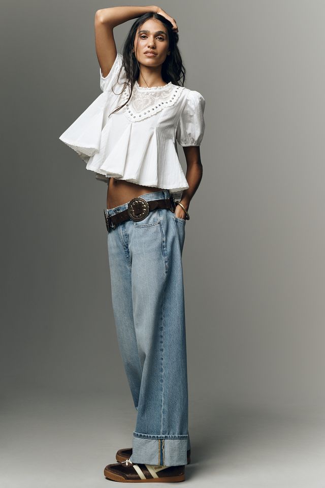 Good American Good Standard Baggy Cuffed Jeans #2