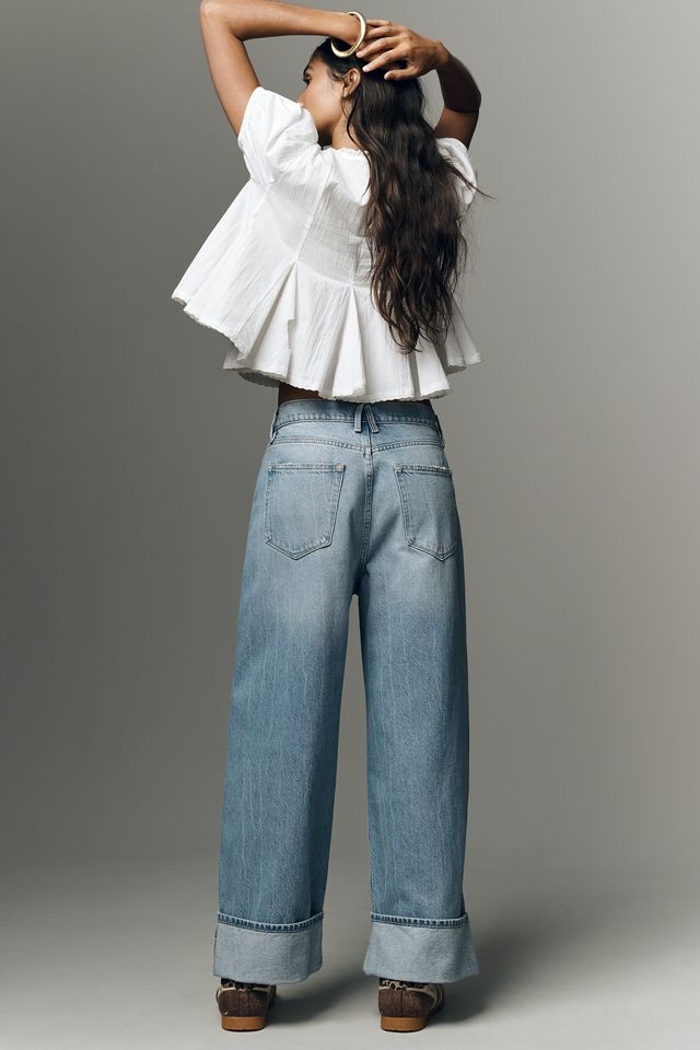 Good American Good Standard Baggy Cuffed Jeans #3
