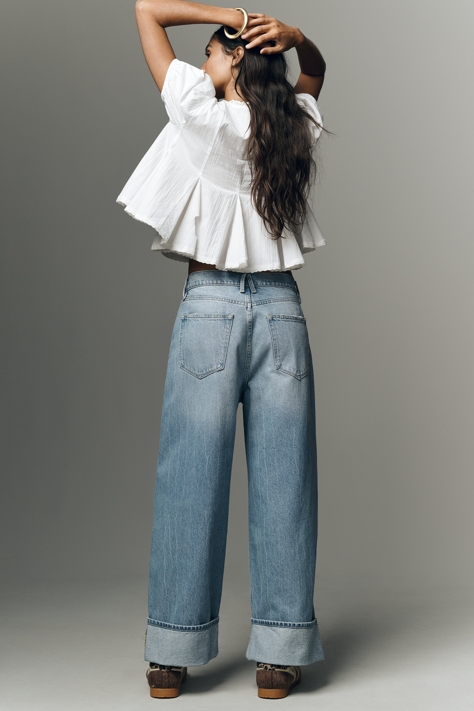 Good Standard Baggy Cuffed Jeans — Image 4