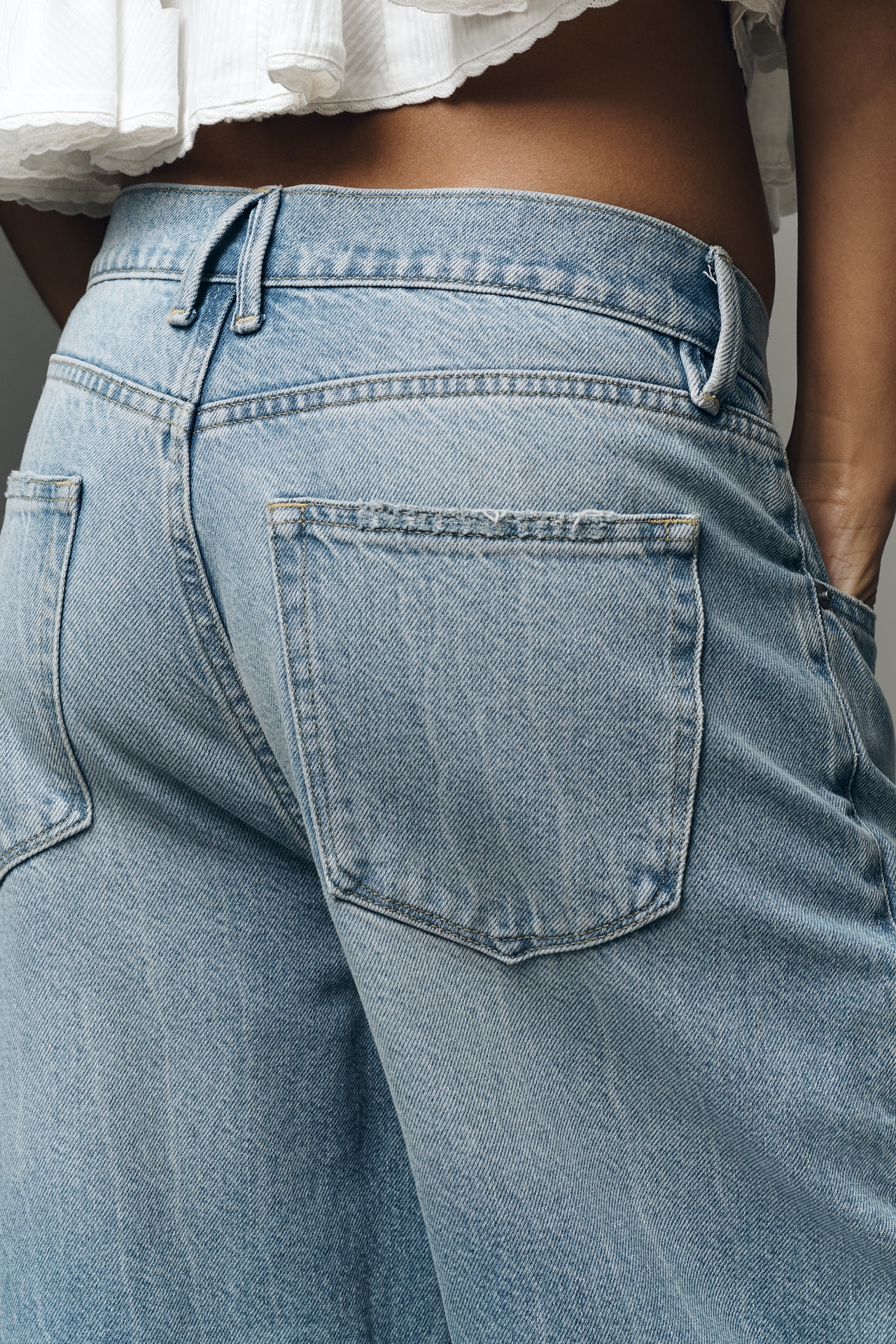 Good American Standard Baggy Cuffed Jeans