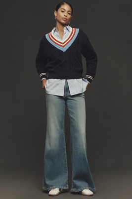 Good American Soft Tech Good Waist High-rise Wide-leg Jeans In Blue