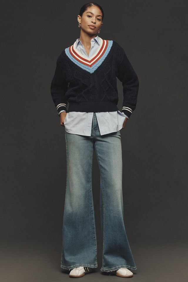 Good American Soft Tech Good Waist High-Rise Wide-Leg Jeans