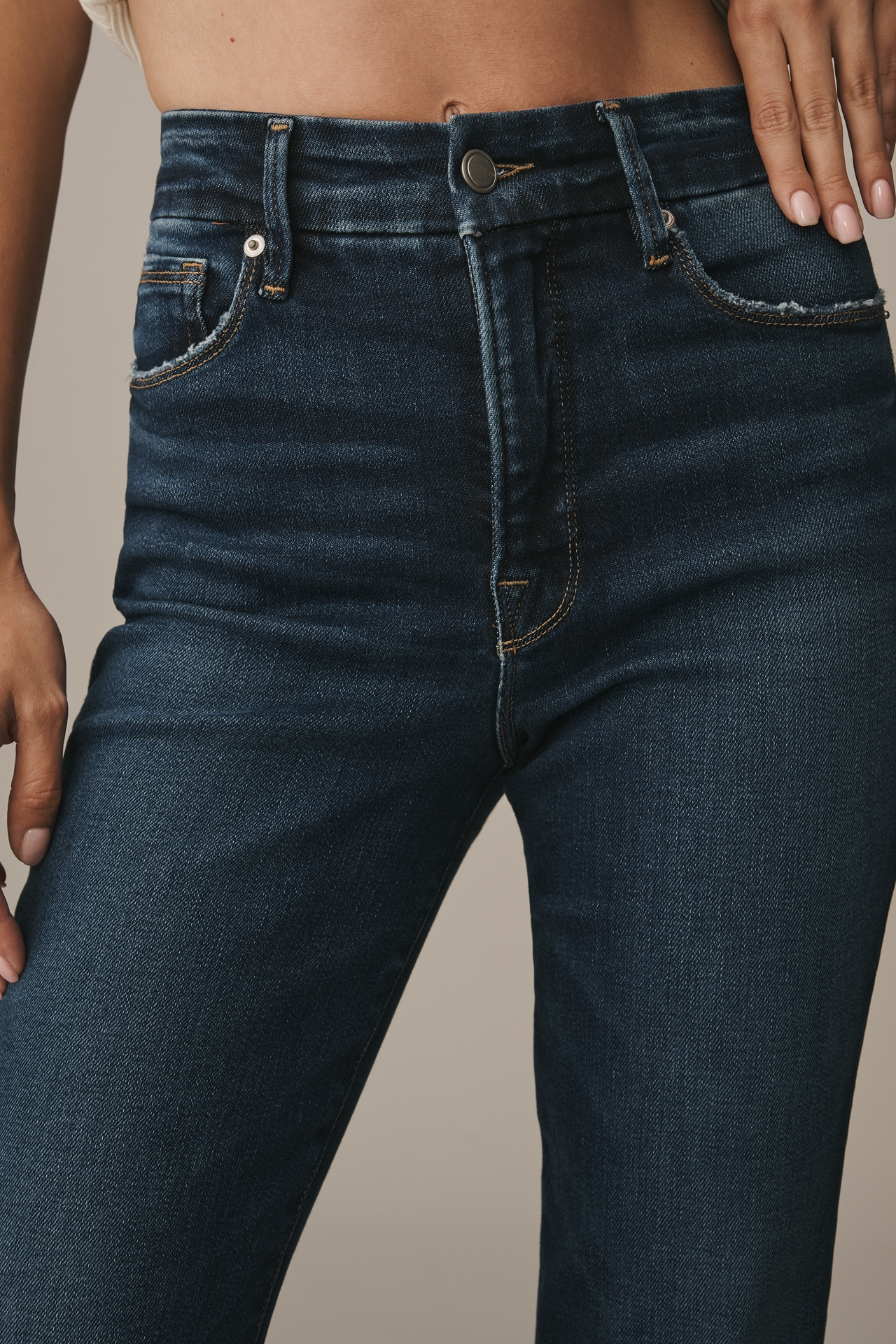 Good American Soft Tech Classic High-Rise Bootcut Jeans