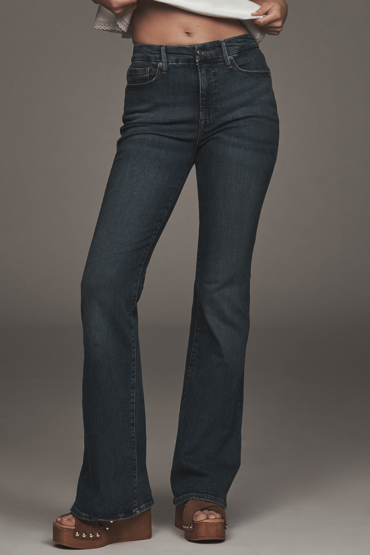 Good American Legs High-Rise Flare Jeans