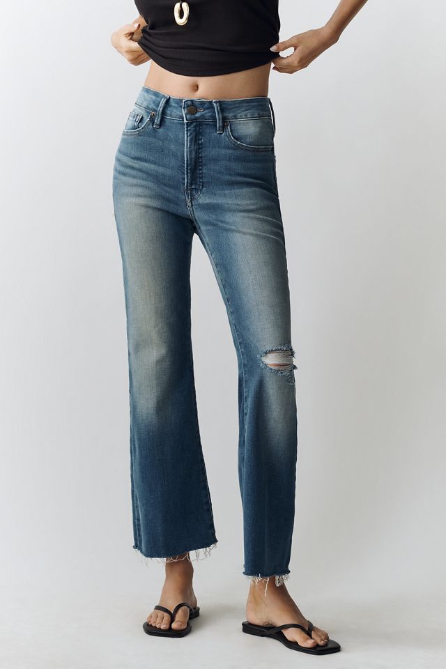 Good American Soft Tech Good Legs Mid Rise Crop Mini Bootcut Jeans #1