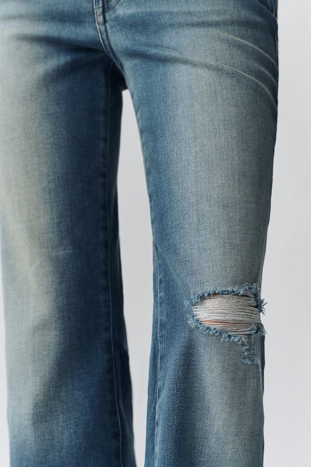 Good American Soft Tech Good Legs Mid Rise Crop Mini Bootcut Jeans #2
