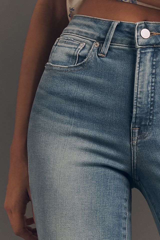 Good American Soft-Tech Good Legs High-Rise Straight-Leg Jeans #1