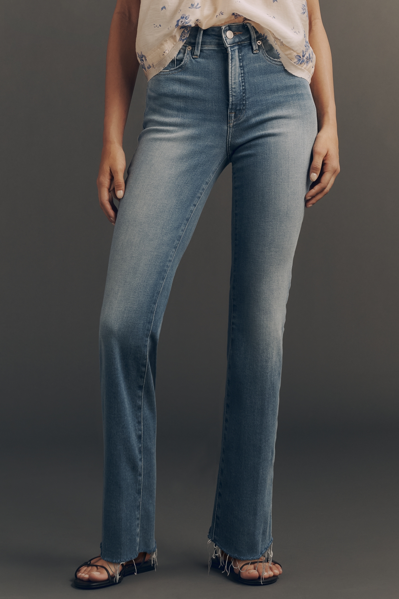 Good American Soft-Tech Legs High-Rise Straight-Leg Jeans