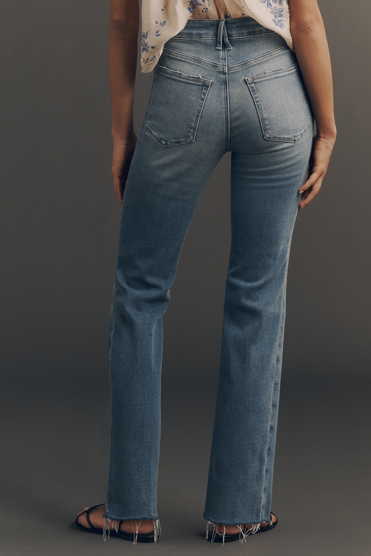 Good American Soft-Tech Legs High-Rise Straight-Leg Jeans