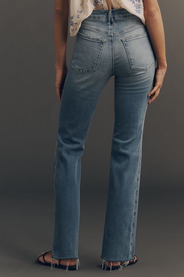 Good American Soft-Tech Good Legs High-Rise Straight-Leg Jeans #4