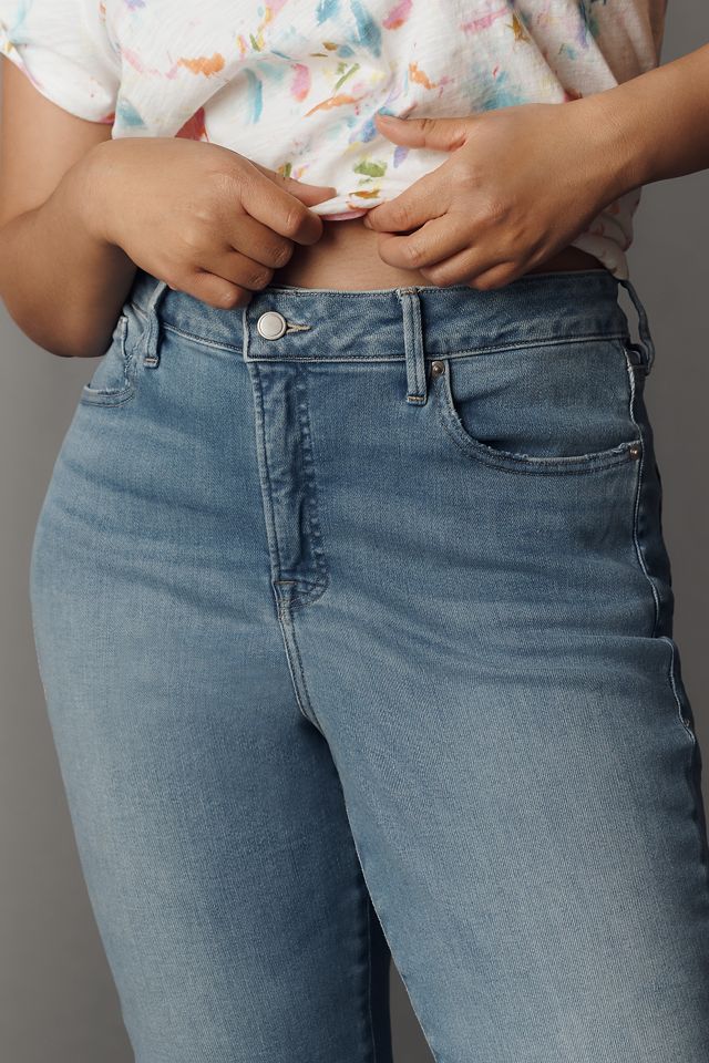 Good American Soft-Tech Good Legs High-Rise Straight-Leg Jeans #7