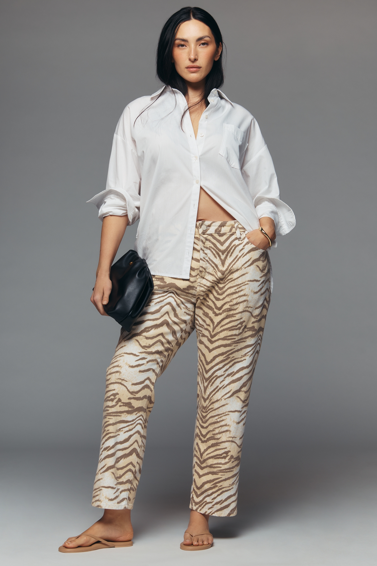 Good American Vintage Straight Mid-Rise Straight-Leg Jeans