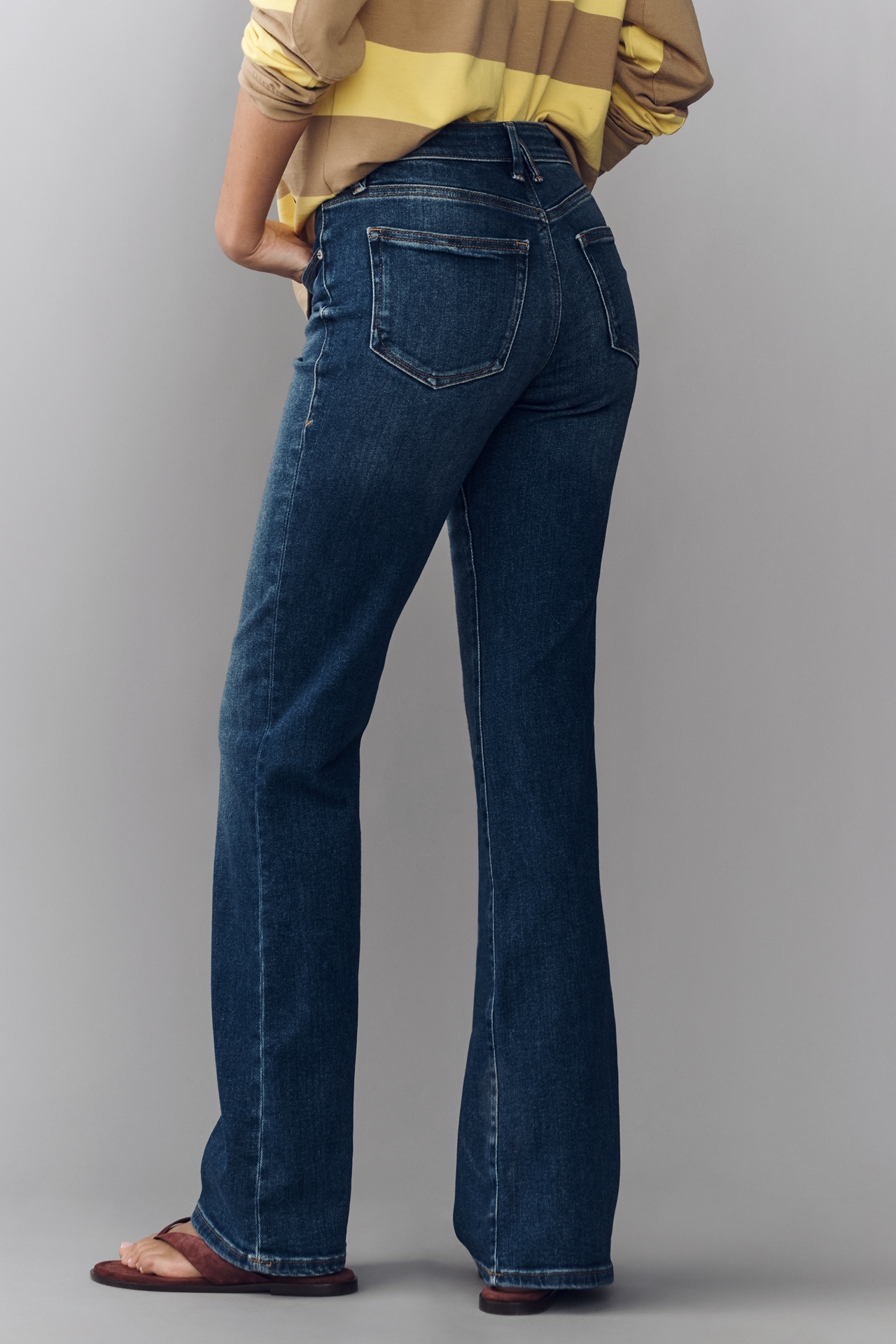 Good American Low-Rise Bootleg Jeans
