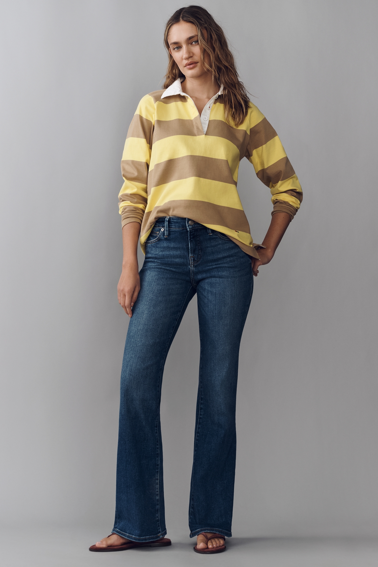 Good American Low-Rise Bootleg Jeans