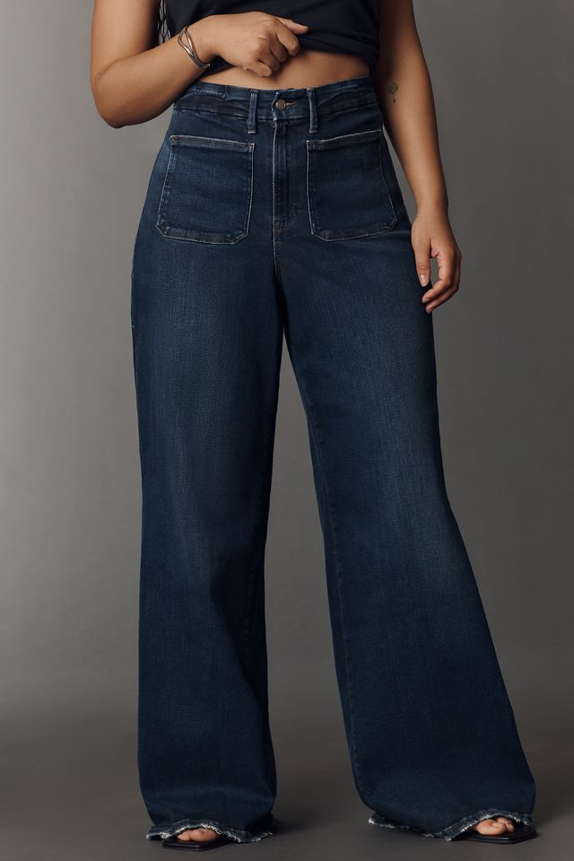 Good American Soft-Tech Good Waist High-Rise Palazzo Jeans #6