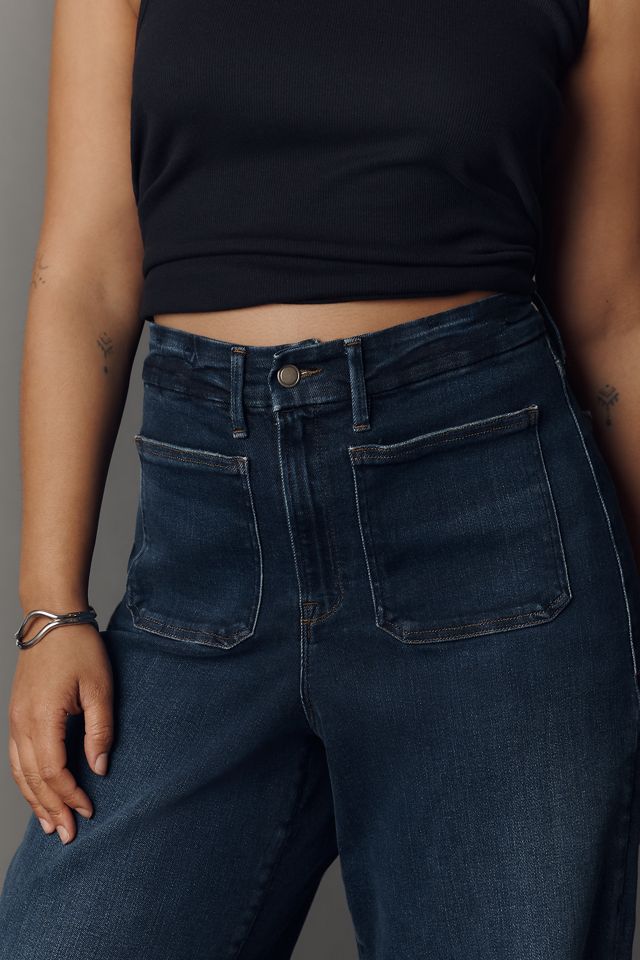 Good American Soft-Tech Good Waist High-Rise Palazzo Jeans #7