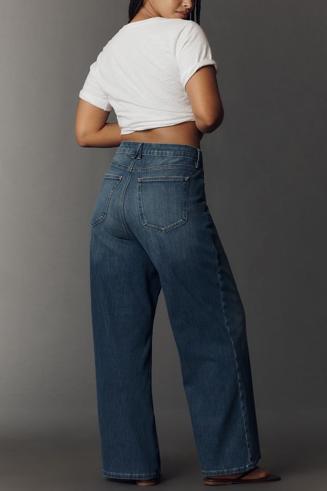 Good American Soft-Tech Good Waist Ankle High-Rise Wide-Leg Jeans #7