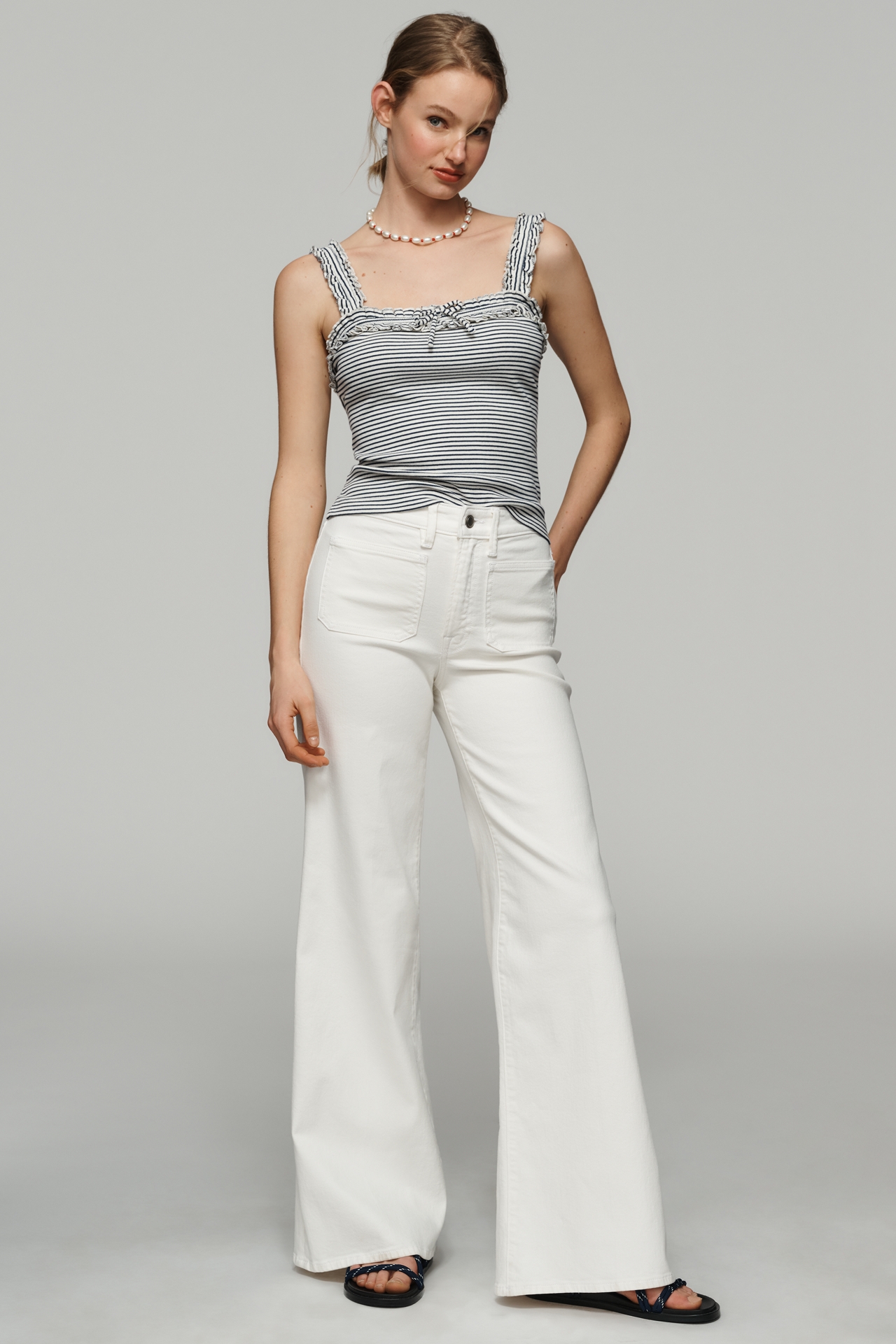 Good American Waist High-Rise Palazzo Pants