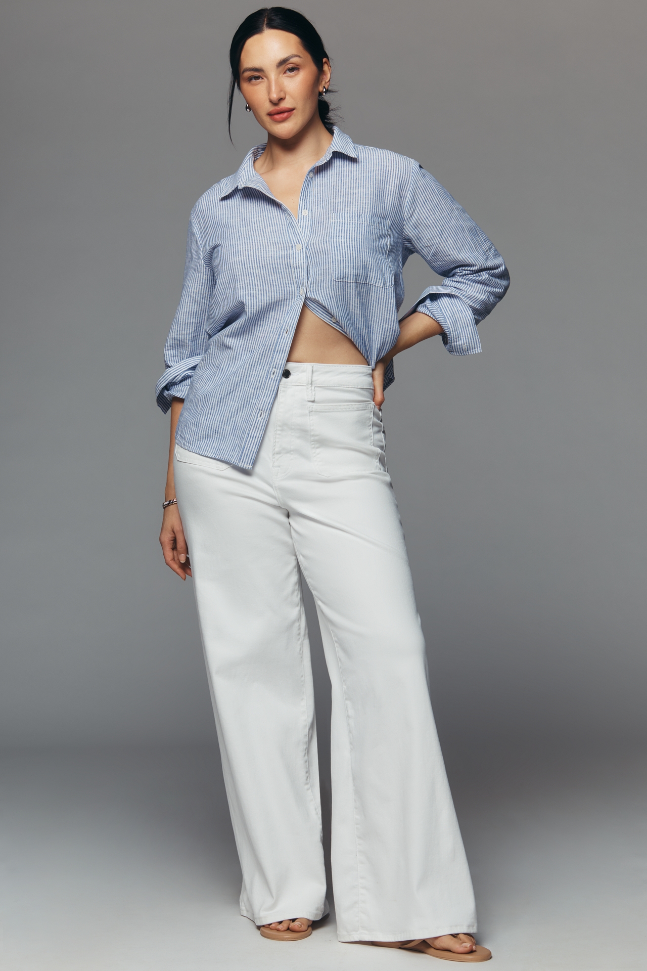 Good American Waist High-Rise Palazzo Pants