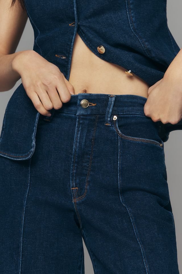 Good American Good Waist Palazzo High-Rise Wide-Leg Jeans #3