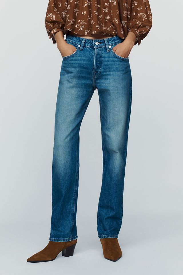 Good American Mid-Rise Straight-Leg Jeans #1