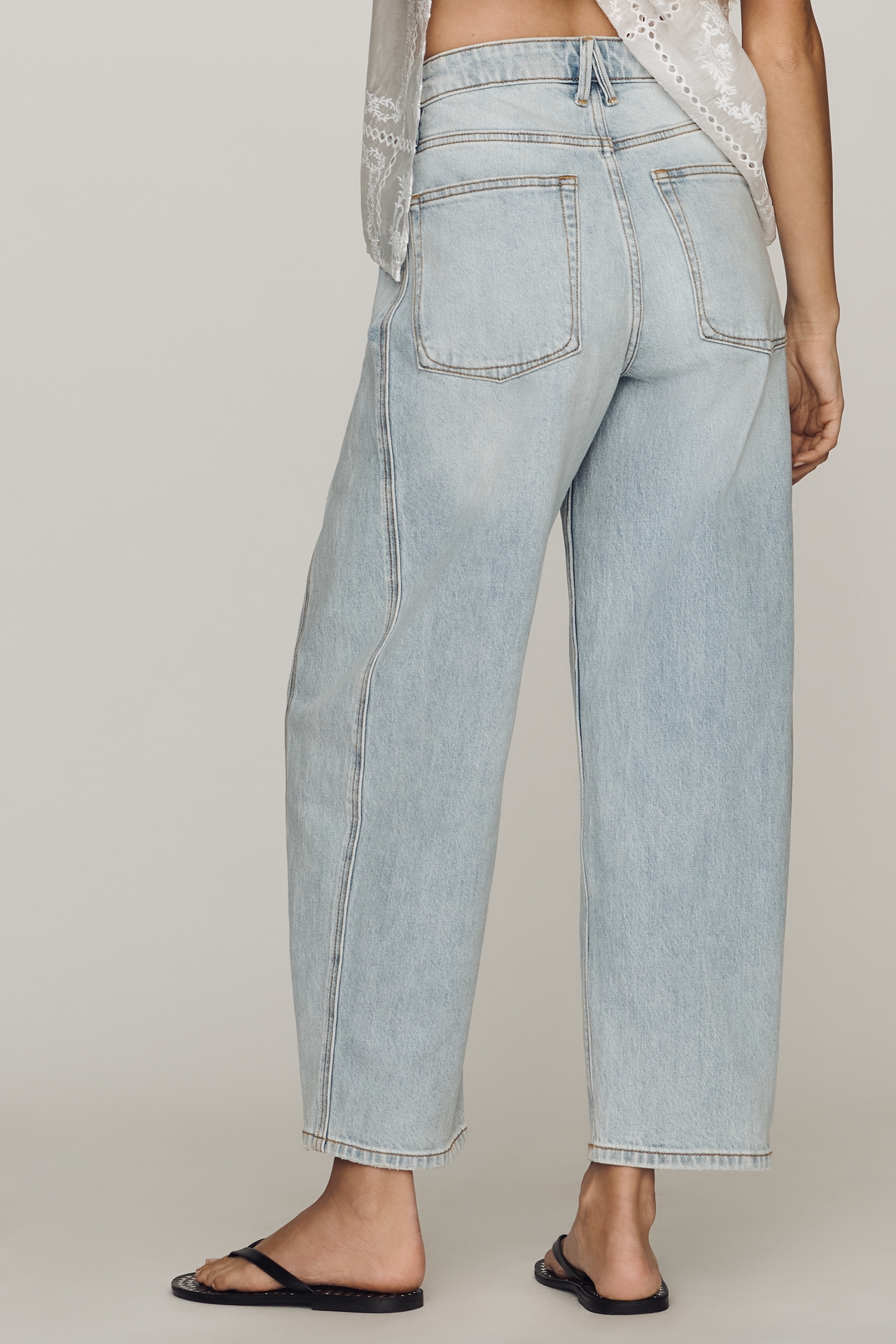 Good American Vintage High-Rise Barrel Ankle Jeans