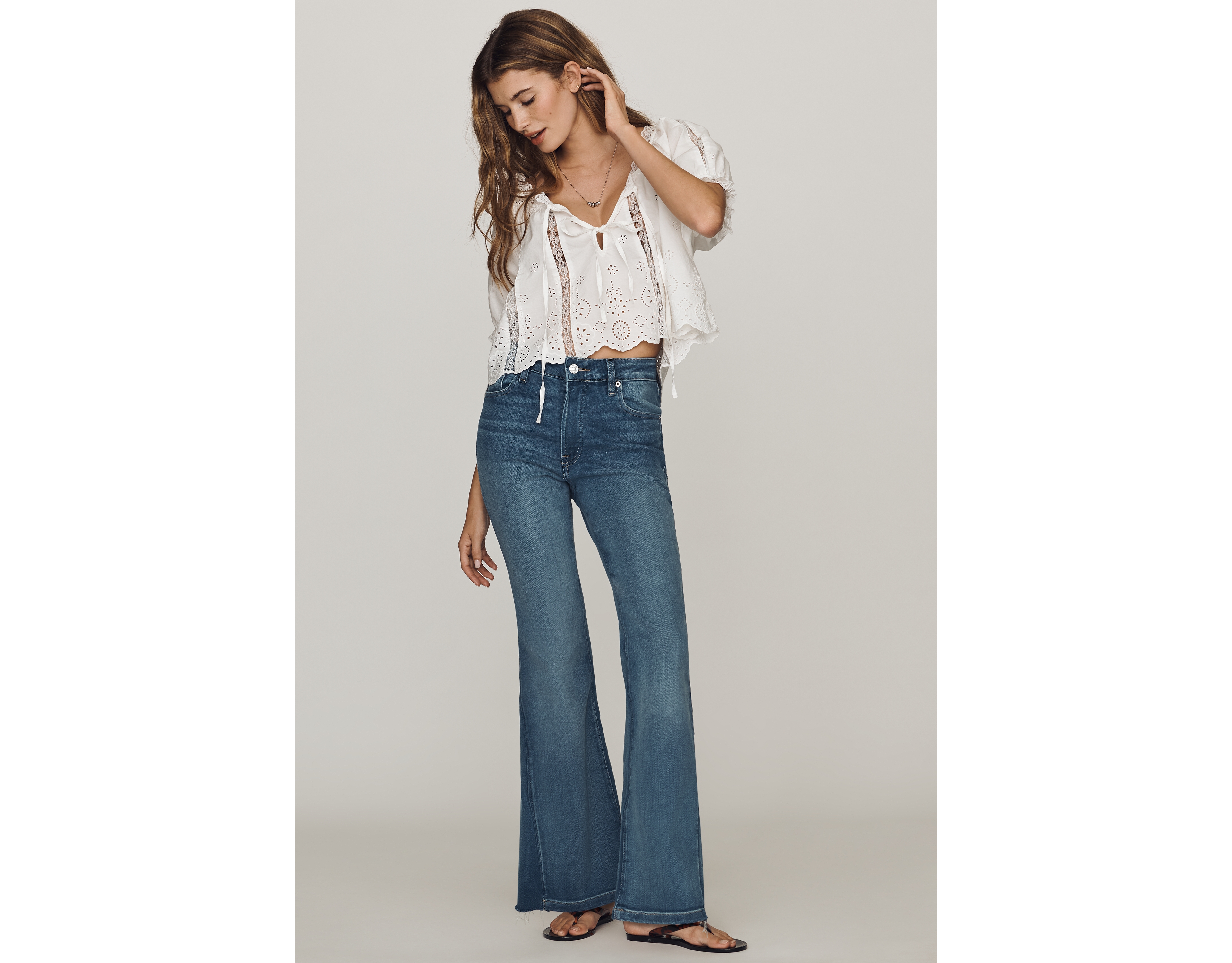 Good American Soft Tech High-Rise Bootleg Jeans